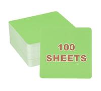 PATIKIL 4x4 Large Blank Cardboard Message Card, 100 Sheets 320GSM Square Thick Square Note Card Stock for Word Message DIY Flash Study Guide, Light Green