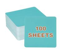 PATIKIL 4x4 Large Blank Cardboard Message Card, 100 Sheets 320GSM Square Thick Square Note Card Stock for Word Message DIY Flash Study Guide, Sky Blue
