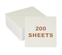PATIKIL 4x4 Large Blank Cardboard Message Card, 200 Sheets 320GSM Square Thick Square Note Card Stock for Word Message DIY Flash Study Guide, Beige