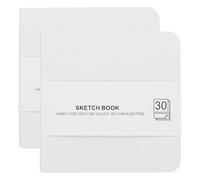 PATIKIL 4x4" Watercolor Paper Sketchbook, 2Pcs 30 Sheet 300GSM/203lb Acid Free Watercolor Journal Hardcover Artists Paper Pads for Painting, White