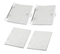 PATIKIL 4x6" Clear Loose-Leaf Photo Album Plastic Transparent Picture Album with 100 Pockets and 50 Replacement Refill Sleeves for Photo Postcard, 2packs, White
