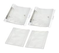 PATIKIL 4x6" Clear Loose-Leaf Photo Album Plastic Transparent Picture Album with 100 Pockets and 50 Replacement Refill Sleeves for Photo Postcard, 2packs, Transparent