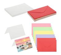 PATIKIL 4x6 Inch Pure Cotton Watercolor Cards, 25 Sets Postcards with Envelopes 140lb/300 GSM for Art Painting Creative Thank Notes, 5 Colors