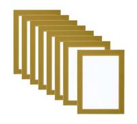 PATIKIL 4x6 Magnetic Picture Frame, 8pcs A6 Magnetic Frame Magnetic Photo Frames Self-Adhesive Reusable for Refrigerator Window Wall, Golden