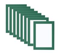 PATIKIL 4x6 Magnetic Picture Frame, 8pcs A6 Magnetic Photo Frames, Green | Self-Adhesive Frame Reusable for Refrigerator Window Wall Metal Glass