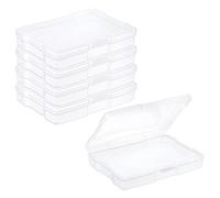PATIKIL 4x6 Photo Storage Box, 4 Pack Photo Boxes Storage Photo Organizer Cases Storage Container Picture Boxes Plastic for 4x6 Pictures Sticker Scrapbook Craft Keeper, Clear