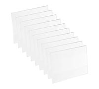 PATIKIL 4x6" Wall Mount Acrylic Sign Holder, 12Pcs Advertisement Display Frame with Tape Adhesive for Office Home Store Restaurant, Clear
