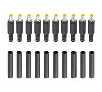 PATIKIL 5.0x3.5mm DC Male Plug Power Supply Ends, 20 Pack DIY DC Barrel Connector Replacement with Shrink Tube
