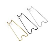 PATIKIL 5.1" Adhesive Easel Back, 3 Pcs Metal Picture Frame Back Stand Photo Frame Easel Back Support for Crafts Art Frames Supplies Paintings Display, Black/Silver Tone/Gold