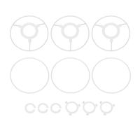 PATIKIL 5.1 Inch Lamp Shade Ring, 3 Set Lamp Shade Frame with E27 to E26 or E17 Adapter Lampshade Frame Wire for DIY Drum Lampshade Table Floor Lamp