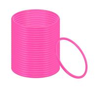 PATIKIL 5.1 Inch Plastic Ring-Toss Rings for Bottles, 24 Pack Carnival Rings Plastic Hoops for Speed and Agility Practice Outdoor Party Favor, Pink