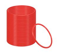 PATIKIL 5.1 Inch Plastic Ring-Toss Rings for Bottles, 24 Pack Carnival Rings Plastic Hoops for Speed and Agility Practice Outdoor Party Favor, Red
