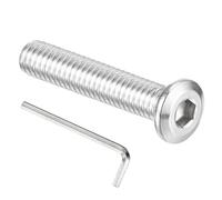 PATIKIL 5/16-18 x 1-1/2" Flat Head Hex Socket Cap Screw Bolt, 10PCS 304 Stainless Steel 18-8 Furniture Bolt with Hex Allen Wrench for Bed Repairs Ship Assembly Mechanical Industry, Silver