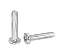 PATIKIL 5/16-18 x 1-1/2" Pan Head Machine Screws, 10 Pcs 304 Stainless Steel Round Head Screws for Cabinet Drawer Knob Pull Handle, Phillips Drive, Fully Threaded, Bright Finish