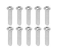 PATIKIL 5/16-18x1-1/2" Button Head Socket Cap Screws, 10 Pcs 304 Stainless Steel 18-8 Socket Cap Screw Bolts Allen Hex Drive Full Thread Fine Thread UNC