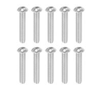 PATIKIL 5/16-18x1-3/4" Button Head Socket Cap Screws, 10 Pcs 304 Stainless Steel 18-8 Socket Cap Screw Bolts Allen Hex Drive Full Thread Fine Thread UNC