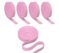 PATIKIL 5/16" Flat Leather Strap, 5 Pcs 40" Length PU Leather Strip Single Sided String Cord Strip for Crafts Necklace Bracelets Bag Straps Jewelry Making, Pink