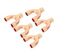 PATIKIL 5/16 Inch ID Copper Fitting, 3Pcs 3 Way Y Type 99.9% Pure Copper Pipe Fitting Welding Connection for HVAC Air Conditioning Plumbing Refrigeration Pipe