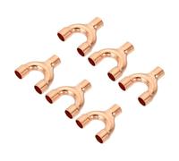 PATIKIL 5/16 Inch ID Copper Fitting, 6Pcs 3 Way Y Type 99.9% Pure Copper Pipe Fitting Welding Connection for HVAC Air Conditioning Plumbing Refrigeration Pipe