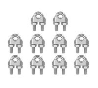 PATIKIL 5/16 Inch M8 Wire Rope Clamp Clip, 10 Pcs 304 Stainless Steel U Bolt Saddle Fastener for Rigging Rope, Wire and Cable