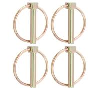 PATIKIL 5/16 x 1.77" Linch Pin, 4 Pcs Lynch Pin Assortment Kit Shaft Lock Pin Clips Hardware Pins with Ring for Farm Tractor Trailer Carriages (8x45mm)