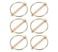 PATIKIL 5/16" x 2-3/8" Lynch Pin with Ring, 6 Pcs Heavy Duty Round Linch Pins Shaft Locking Pin Clips for Farm Tractors Trucks Lawn Mowers Trolleys Trailers