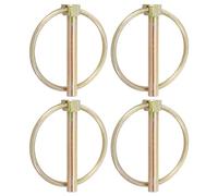 PATIKIL 5/16 x 2.36" Linch Pin, 4 Pcs Lynch Pin Assortment Kit Shaft Lock Pin Clips Hardware Pins with Ring for Farm Tractor Trailer Carriages (8x60mm)