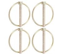 PATIKIL 5/16 x 2.76" Linch Pin, 4 Pcs Lynch Pin Assortment Kit Shaft Lock Pin Clips Hardware Pins with Ring for Farm Tractor Trailer Carriages (8x70mm)