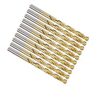PATIKIL 5.2mm Drill Bit 13/64", Jobber Straight Shank 4341 High-Speed Steel 135° TiN Coated for Medium-hard Metal Steel Acrylic - 10 Pack