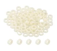 PATIKIL 5.2mm ID x 9mm OD x 3mm L Round Spacers Washers, 100 Pack ABS Plastic Plastic Standoff Gaskets for M5 Hardware Screws Bolts for 3D Printer Electrical Outlet, Beige