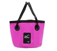 PATIKIL 5.3 Gallon 20L Collapsible Bucket, Travel Portable Water Storage Container Folding Foot Wash Basin for Outdoor Travel Camping Fishing, Purple