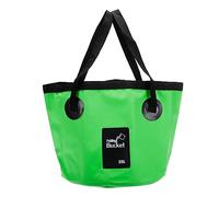 PATIKIL 5.3 Gallon 20L Collapsible Bucket, Travel Portable Water Storage Container Folding Foot Wash Basin for Outdoor Travel Camping Fishing, Green