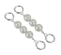 PATIKIL 5.3 Inch Women Pearl Purse Strap Extender, 2Pcs Bag Extenders Chain Replacement Chains for Handbags Shoulder Bags Crossbody Accessories, Silver Tone