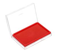 PATIKIL 5.3"x3.4" Large Stamp Pad, Washable Craft Ink Pad for Rubber Stamp Card Making Stamping Scrapbook Fingerprint Footprint Handprint Style 1, Red