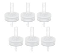 PATIKIL 5/32 3/32 Inches One Way Check Valve, 6 Pcs Plastic Hose Barb Inline Non-Return Ozone Resistance Plastic Valves for Fuel Gas Water Liquid Air, Clear
