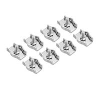 PATIKIL 5/32" / 4mm Simplex Bolt Wire Rope Clip, 8Pcs M5 304 Stainless Steel Simplex Single Bolt Cable Clamp for Rigging Railing, Silver Tone