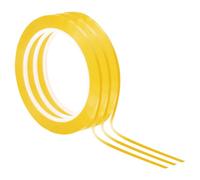PATIKIL 5/32"(4mm) Whiteboard Tape, 3 Pack Thin Dry Erase Tape 72 Yard(66m) for Graphic Chart Marking DIY Art, Yellow