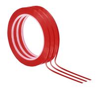 PATIKIL 5/32"(4mm) Whiteboard Tape, 3 Pack Thin Dry Erase Tape 72 Yard(66m) for Graphic Chart Marking DIY Art, Red