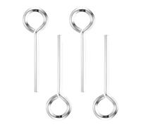 PATIKIL 5/32" Standard Hex Dogging Key, 4 Pack Solid Steel Wrench Door Key with O-Ring Full Loop for Crash Bar, Push Bar Emergency Exit Devices, Silver