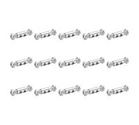 PATIKIL 5.3x10mm Wire Rope Clips, 15 Pcs Metal Cable Clamps 3mm Double Holes Wire Lock Rope Fittings Clip with M4x0.7mm Screws for Cable