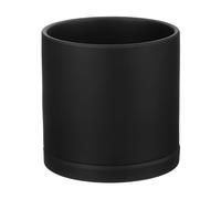 PATIKIL 5.5 Inch/14cm Ceramic Plant Pots, Flower Planters with Drainage Holes and Saucer for Decorate Home Indoor Plants Succulent Herb, Black