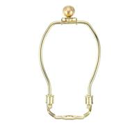 PATIKIL 5.5 Inch Lamp Harp Kit with 17.5mm Solid Brass Ball Finial, 1 Set Heavy Duty Bracket with Standard Saddle & Finial Detachable Shade Holder for Table Floor Lamps, Gold