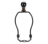 PATIKIL 5.5 Inch Lamp Harp Kit with Finial, 1 Set Detachable Lamp Shade Bracket Holder, DIY Lighting Accessories for Table Lamps Floor Lamps, Black