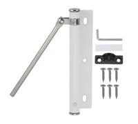 PATIKIL 5.5 Inch Spring Door Closer, Spring Door Stop Screen Door Latch Security Door Stopper with Adjustable Closing Speed for Home Hinge Door, White