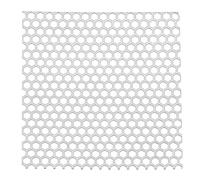 PATIKIL 5.5" x 5.5" Perforated Metal Sheets, 19Ga 0.24" Hexagonal Hole 304 Stainless Steel Mesh Stagger Expanded Perforated Metal Plate for Ventilation Grill Security Grates