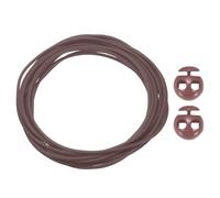 PATIKIL 5.5 Yards Hollow Pipe Rubber Cords with 2-Hole Plastic Cord Locks, Hollow Tubing Rubber Pipes Barber Cords for Knitting DIY Craft Needle Point Protectors, Coffee