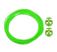 PATIKIL 5.5 Yards Hollow Pipe Rubber Cords with 2-Hole Plastic Cord Locks, Hollow Tubing Rubber Pipes Barber Cords for Knitting DIY Craft Needle Point Protectors, Light Green