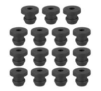 PATIKIL 5.5mm / 1/4 Inch Drill Hole,1/8 Inch ID Rubber Grommets, 15Pcs Top Hat Grommet for Wiring Eyelet Ring Gasket Automotive Firewall Cable Hole Plugs Wires Protection, Black