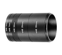 PATIKIL 5/7/10/20/30mm Telescope Extension Tube, 5Pcs M48 x 0.75mm on Both Sides Aluminum Alloy Lens Adapter Ring Extension Tube for Camera Eyepiece Telescope Accessory, Black