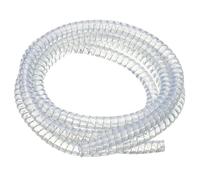 PATIKIL 5/8" / 16mm ID Wire Reinforced Hose 2 Meters, PVC Vinyl Suction Tubing High Pressure Chemical Resistant with Spiral Steel Wire for Water Fuel Powder Drain, Clear